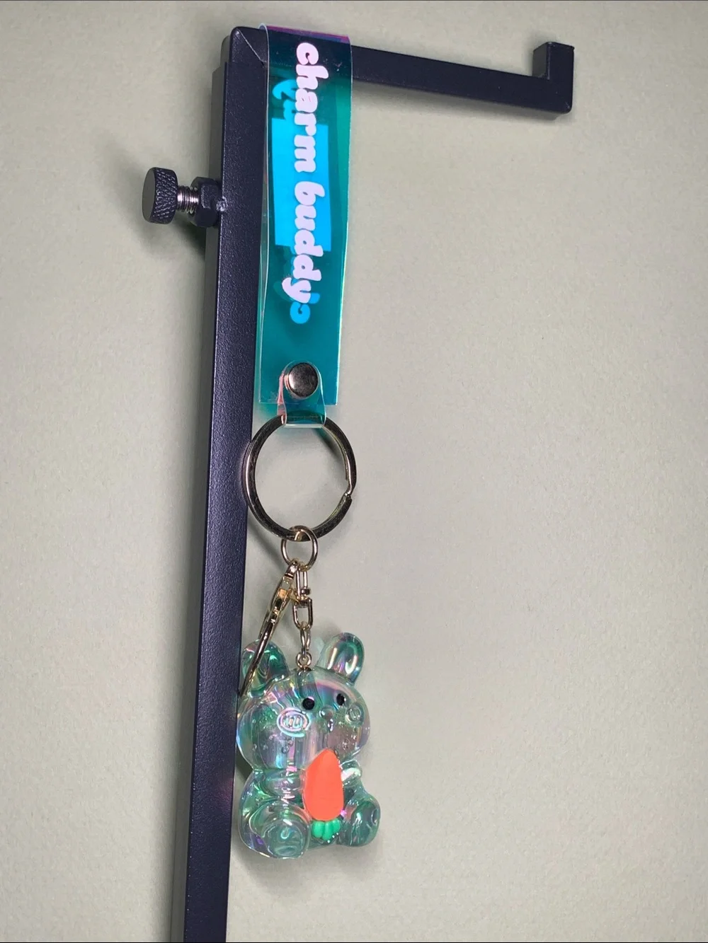 Charm Buddy Keychain - Green Rabbit